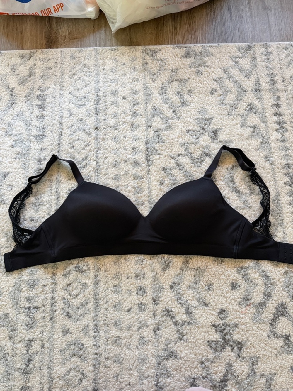 Soma Black Lace-Back Wireless T-Shirt Bra